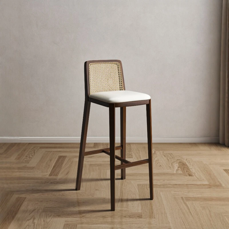 Design High Kitchen Stools Rattan Chair Kitchen Bar Stools Island Dining Table Chair Taburete Alto Sgabello Cucina Furniture