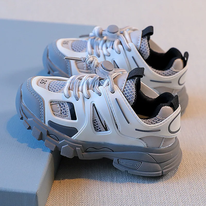 2025 Spring New Children Sneakers Boys Breathable Running Shoes Girls Fashion Clunky Sneaker Baby Candy Color Casual Shoes