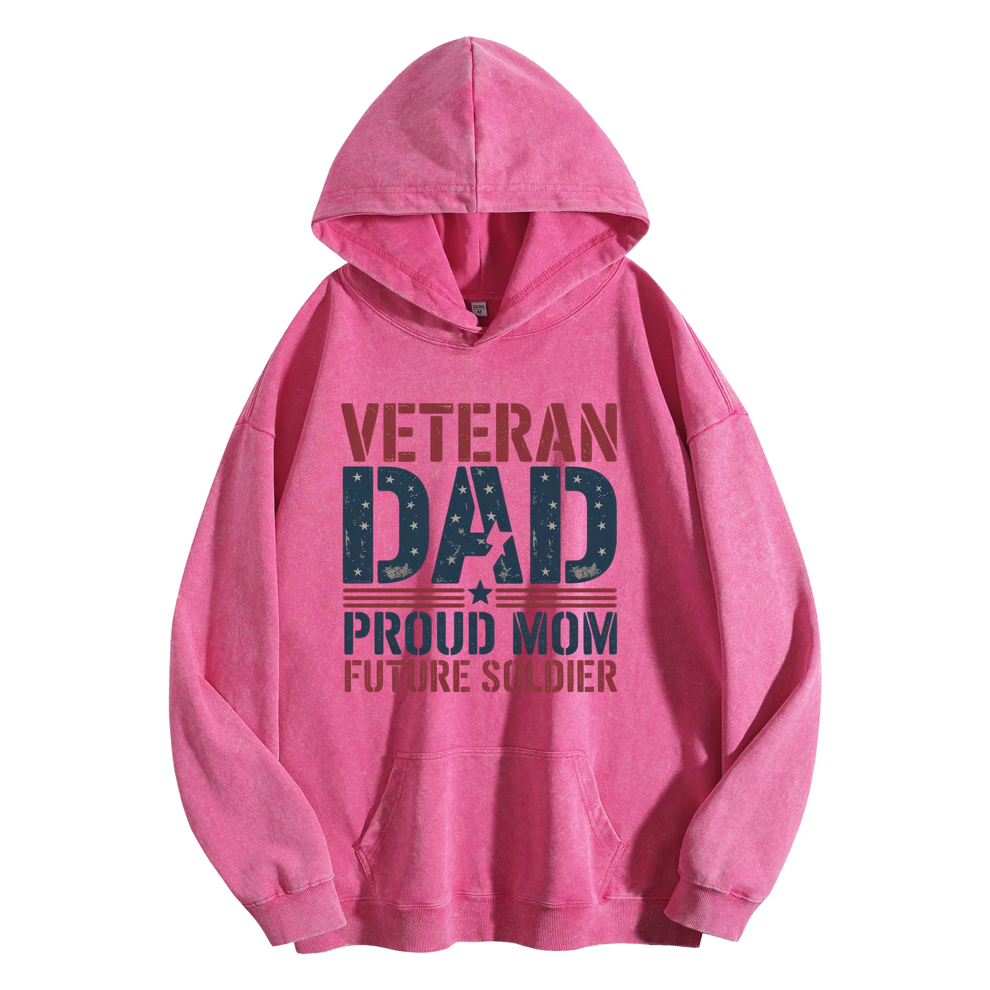 سترة بغطاء للرأس مغسولة عتيقة 400 جرام من Veterans DAY للجنسين كبيرة الحجم ملابس الشارع الشهير مجموعة الخريف/الشتاء