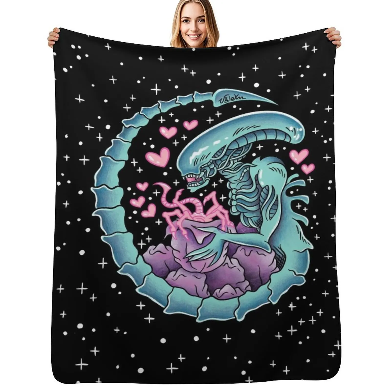 

Xenomorph Eggs Throw Blanket Nap Flannels Vintage Sofas Blankets