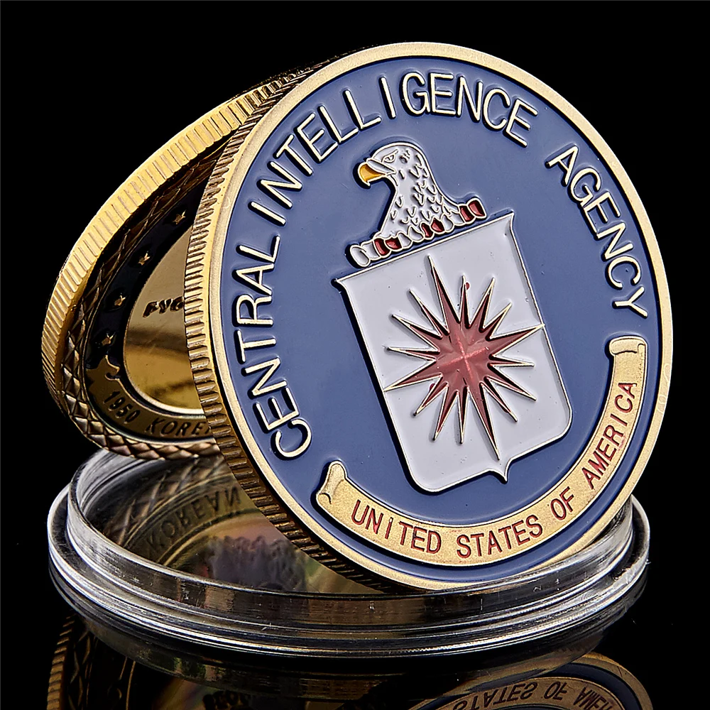 Amerykańska wojskowa amerykańska agencja centralnej inteligencji Moneta złota CIA Challenge Moneta kolekcjonerska z twardą kapsułą