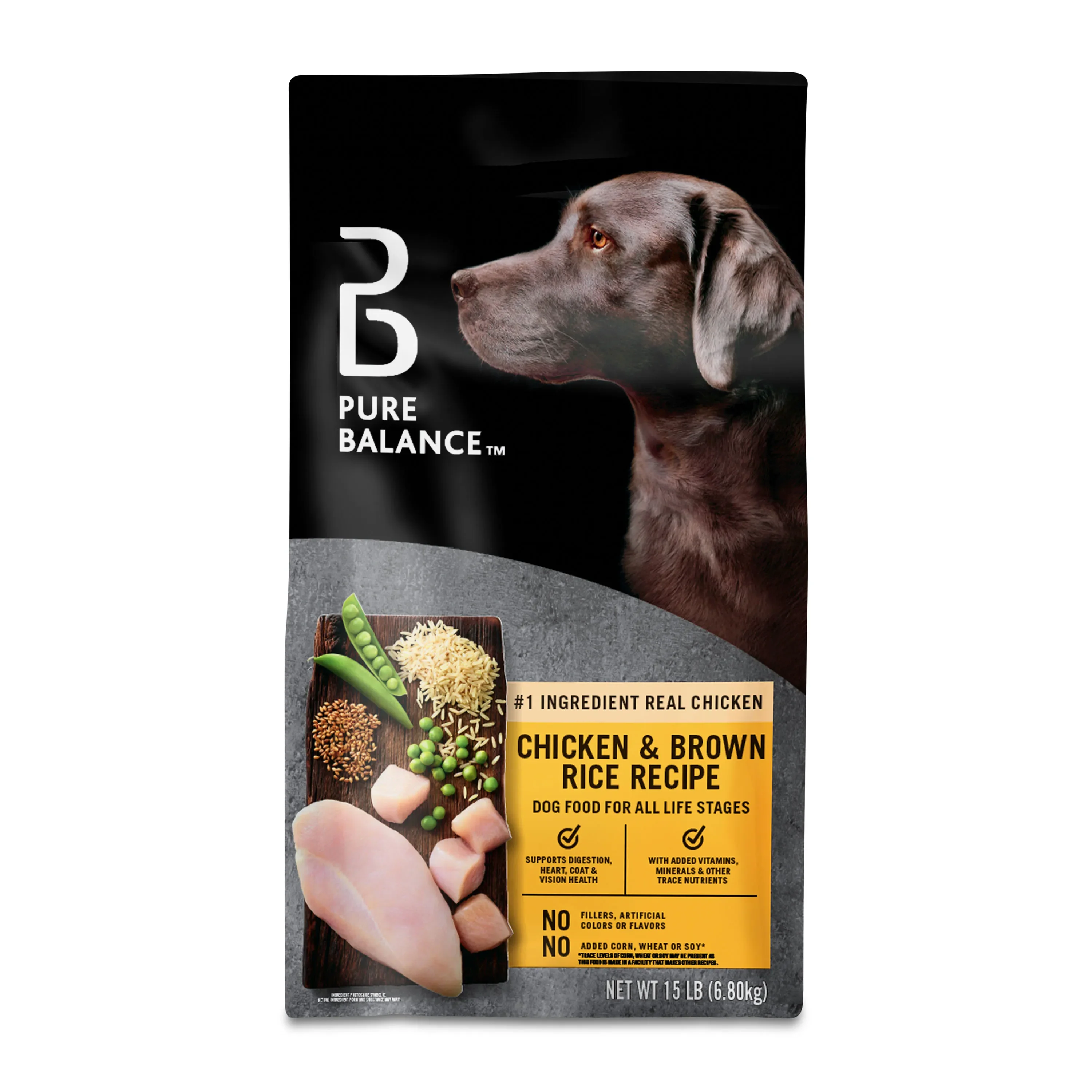 Chicken and Brown Rice Dry Dog Food 15 Pounds