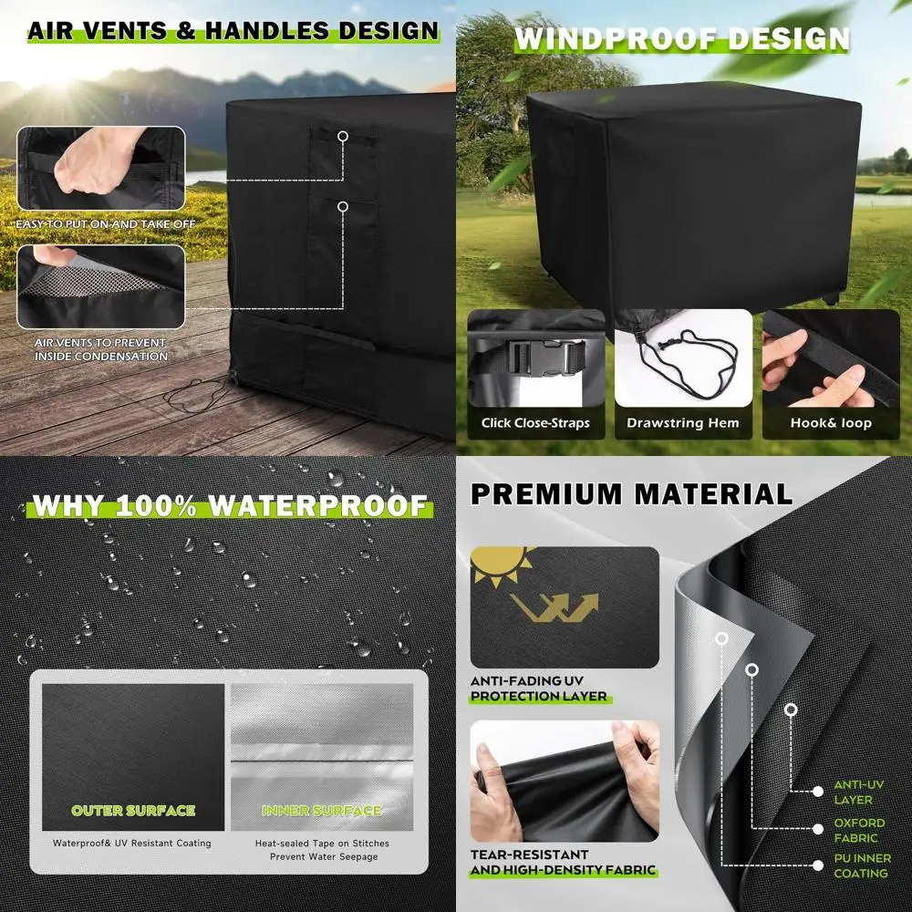 

5-Piece Outdoor High Bar Set Cover | Protects 4-Person High Top Patio Dining Furniture