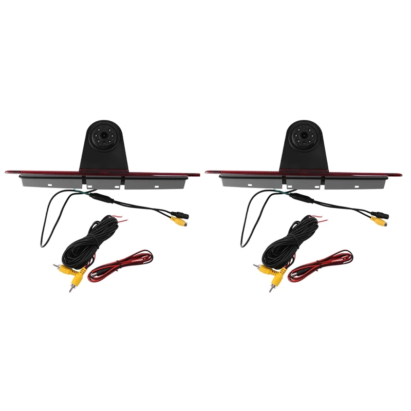 2X Car High Brake Light Reversing Camera Rear View Camera for Mercedes-Benz Sprinter W906 Crafter Caravelle 2007-2015