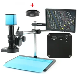 AutoFocus SONY IMX307 Sensor Adjustable 180X HDMI WIFI Industrial Video Microscope Camera Set Lab PCB CPU Soldering Work System