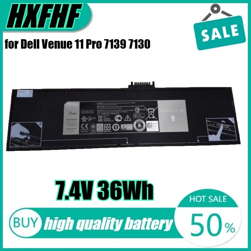 

7.4V 36Wh HXFHF Laptop Battery for Dell Venue 11 Pro 7139 7130 VT26R 451-BBGS VJF0X XNY66 2ICP7/53/105