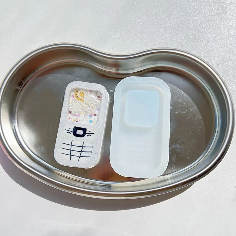 Keychain Silicone Mold Resin Casting Hollow Shaking Cup Mould Keyring Crystal Making Hanging Keyring Dropshipping