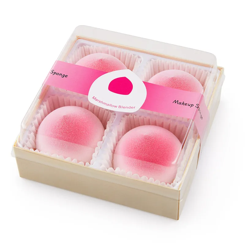 Microfiber Pluis Oppervlak Cosmetische Puff Blending Make-Up Spons Zachte Marshmallow Foundation Blender Make-Up Cadeau Set