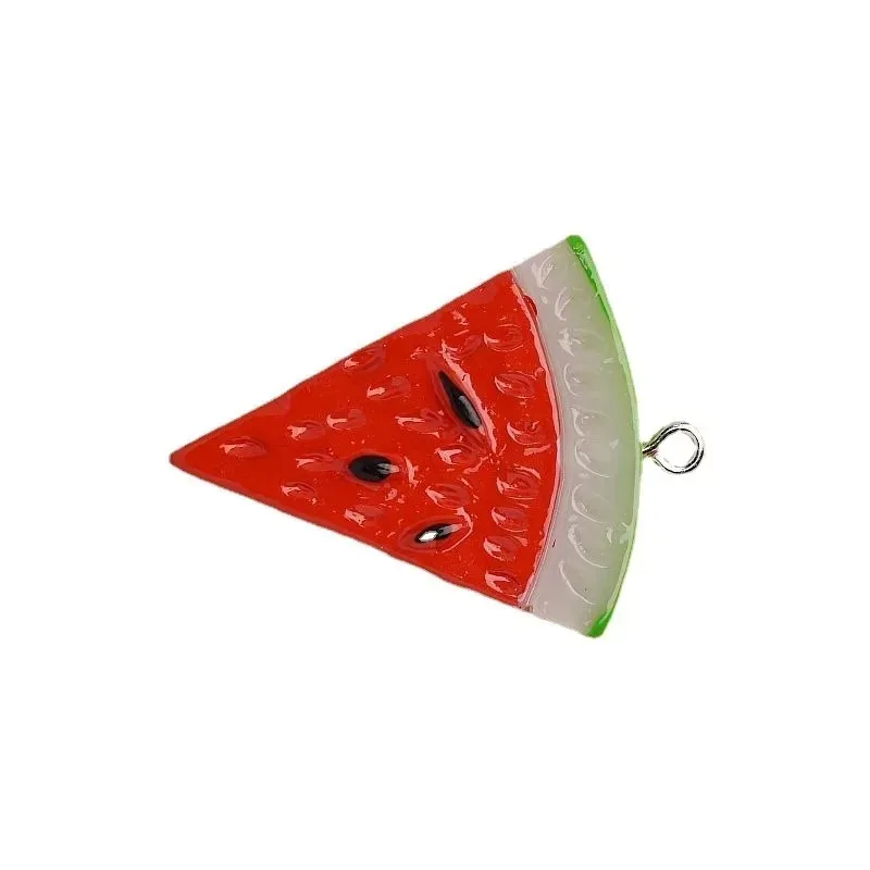10Pcs Double Sided Triangle Watermelon Resin Charms Mini Fruit Pendants For DIY Earring Jewelry Making Crafts view 5