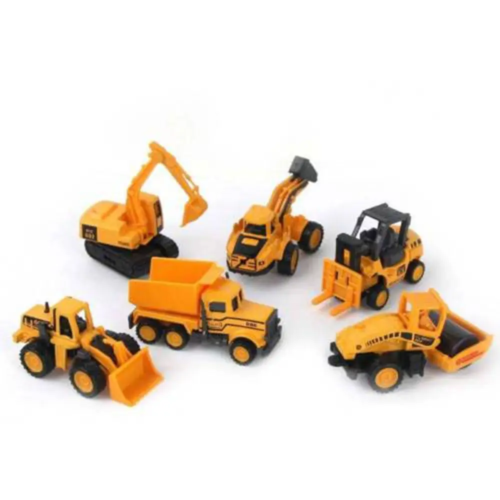 8 types Mini Construction Engineering Car Dump-car Dump Truck Model Christmas Gift Diecast  Classic Toy