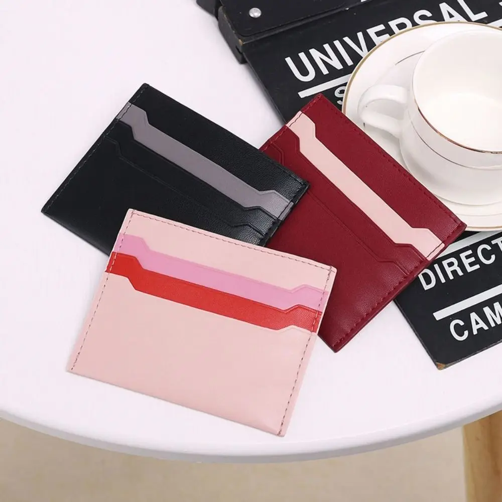 Portable Multi-card Slot Card Case PU Leather Ultra Thin Card Holder Simple ID Package Men Women