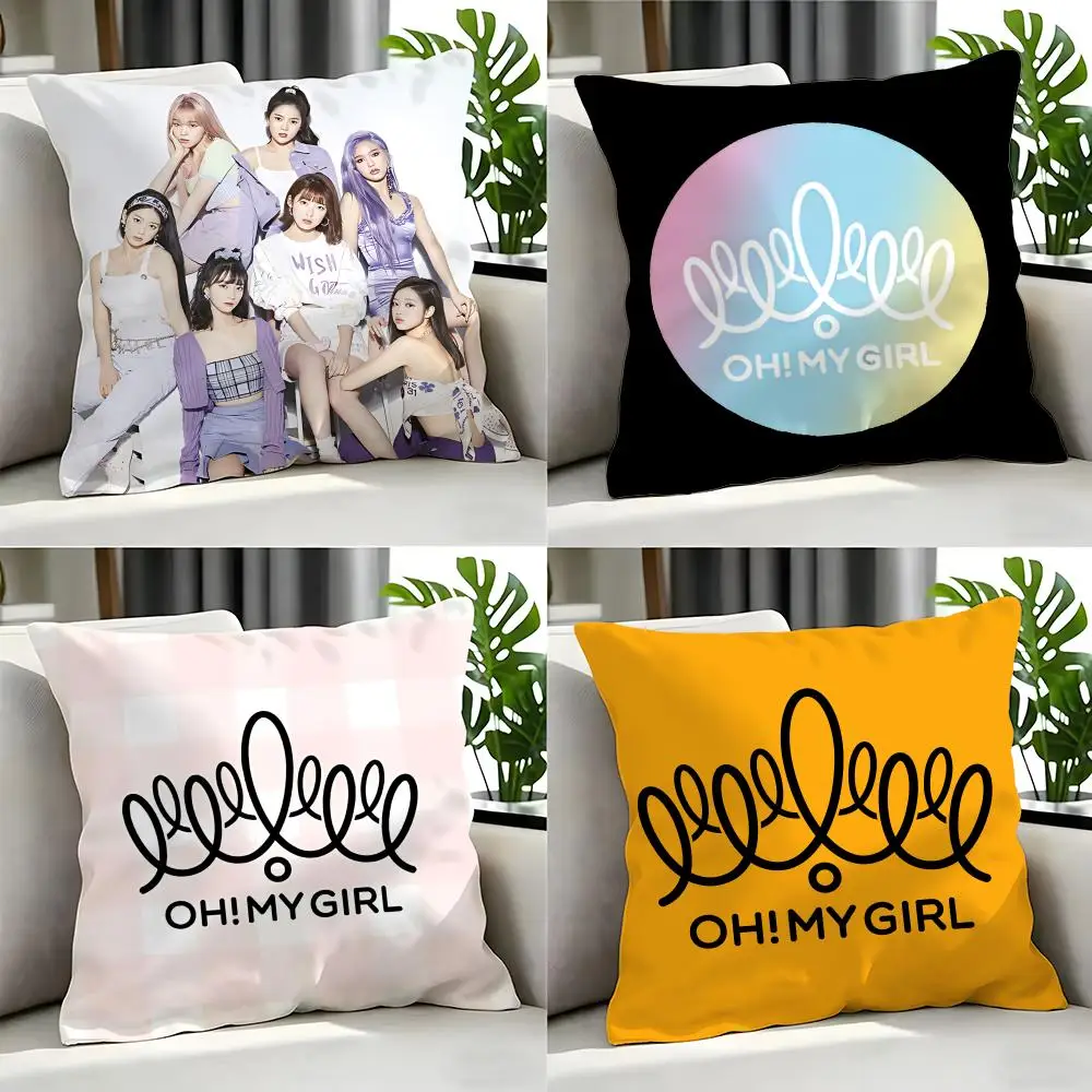 kpop - Oh My Girl Cushion Cover Cushion Cover Set 4Pcs 50x50 45x45 40x40 Pillowcase Decorative Sofa Home Decor