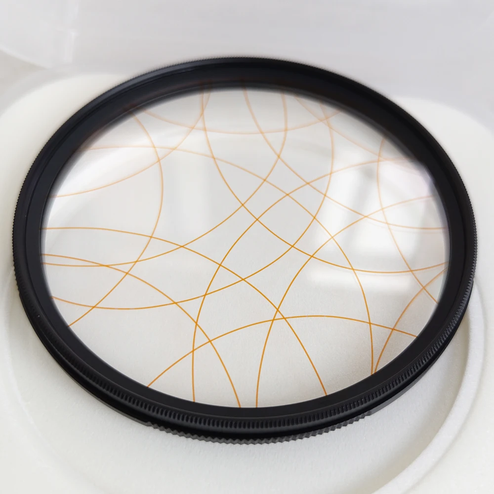 Lustige Unregelmäßige Lichtverlängerungsstreifen-Filter 67mm 77mm 82mm Blau Orange Weiß Streuendes Sonnenlicht Unordentliche Beleuchtungsfilter – Detail 5