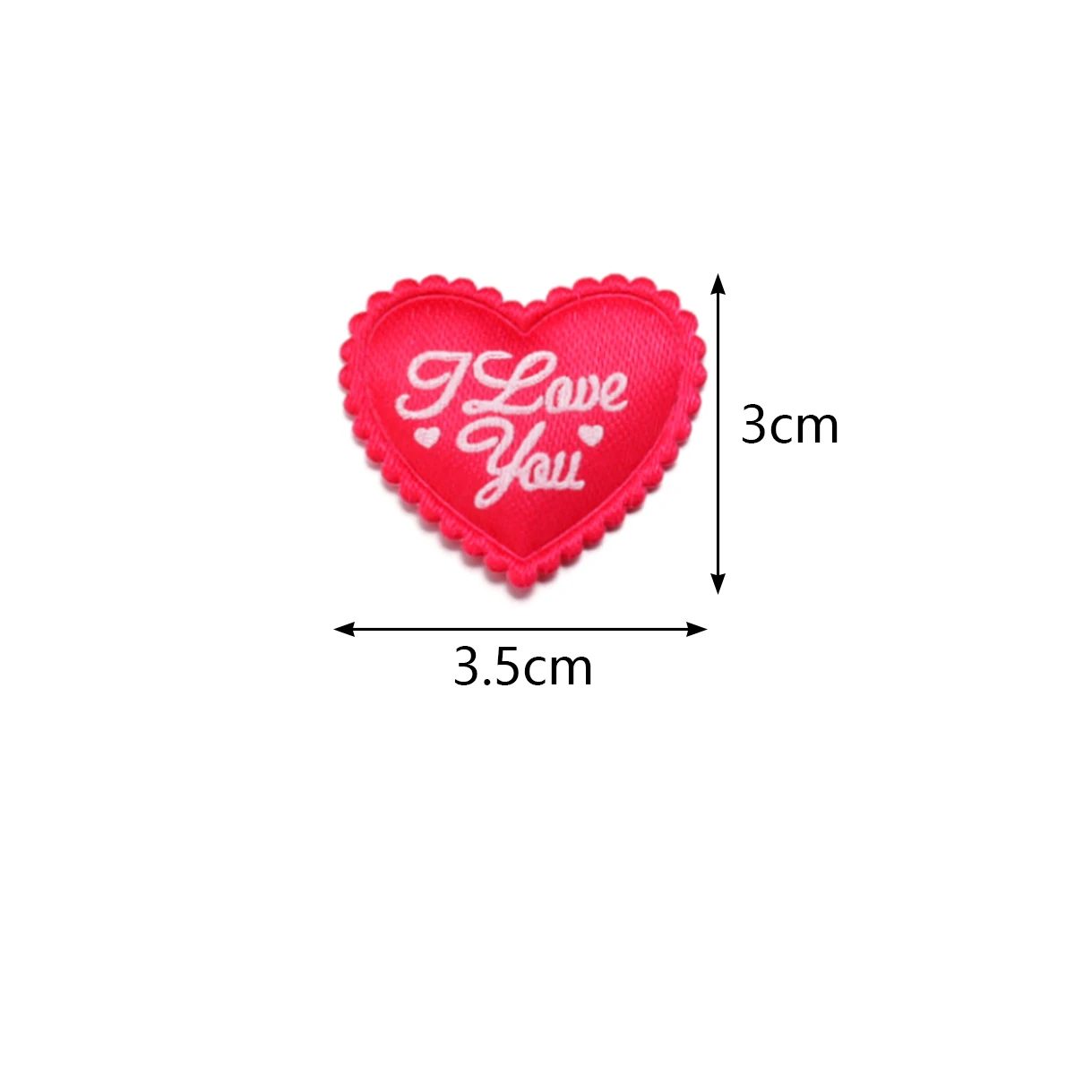 50 pz/lotto 3.5cm 3D spugna a forma di cuore cuore artificiale petalo per fai da te cucito artigianato abbigliamento Patch Applique decorazioni per