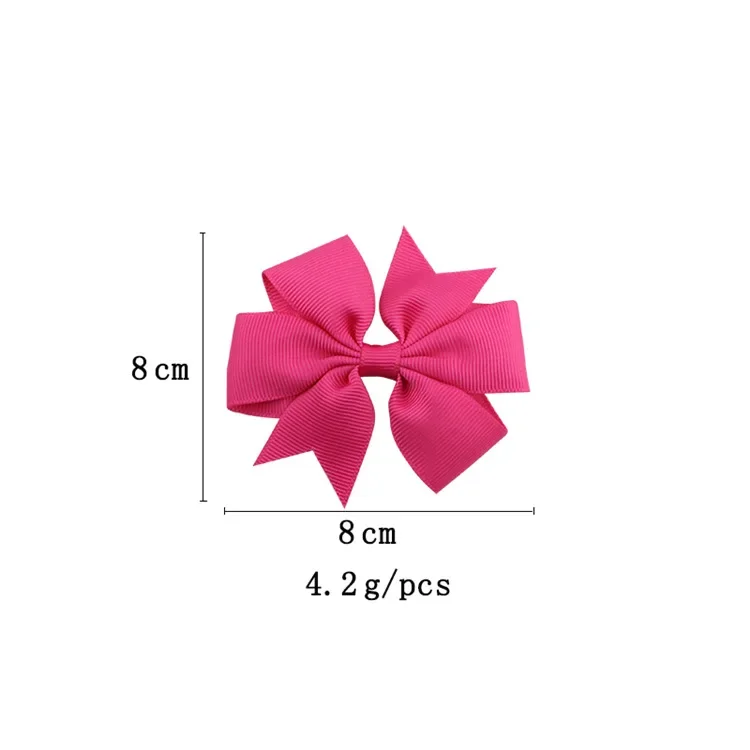 40 Colors Solid Grosgrain Ribbon Bows Clips Hairpin Girl's hair bows Boutique  Clip Headware Kids  Accessories