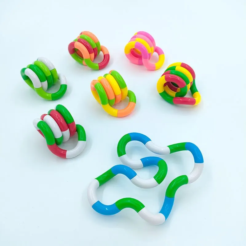 4Pcs Fun and Educational Twist Music Puzzle Toys for Kids-Vent Deformation Rope Knot Pressure Toys