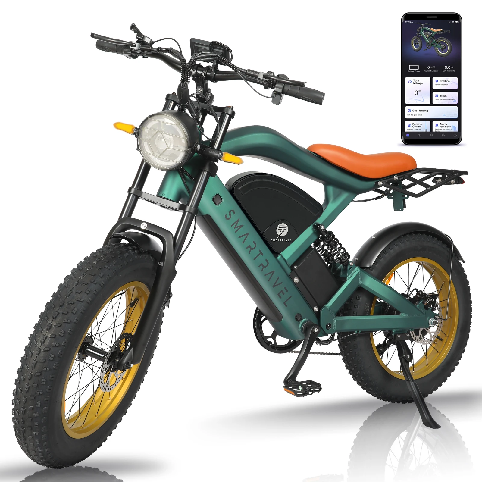 

All-terrain Electric Bike 3000W Motor 52V50AH Battery 20*4.0 Tire Mountain Electricbicycle Urban E-bicycle Electric motorcycle