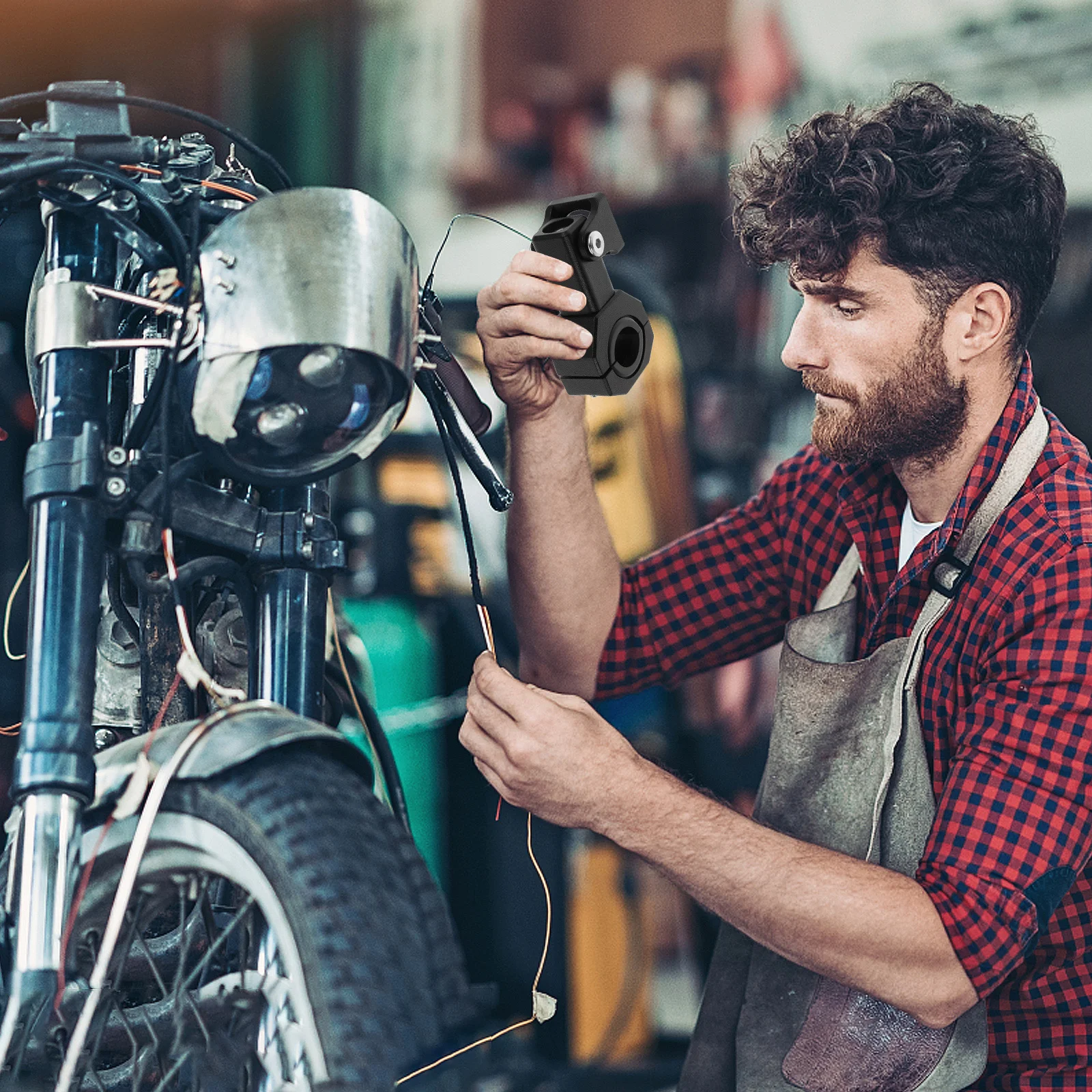 

2pcs Motorcycle Mirror Mount Bracket Universal Rearview Adapter For Motorcycles Electric Scooter Black Extension Support