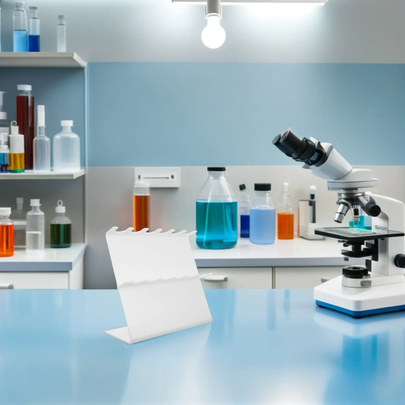 Laboratory Plastic Pipette Rack Z Shaped Holder Stand Multiple Pipette Storage Organizer Rack Test Tube Experimental Storage view 3