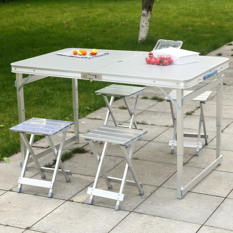 

Leisure Outdoor Furniture Foldable Aluminum Lightweight Beach BBQ Picnic Tables Camping Folding Table