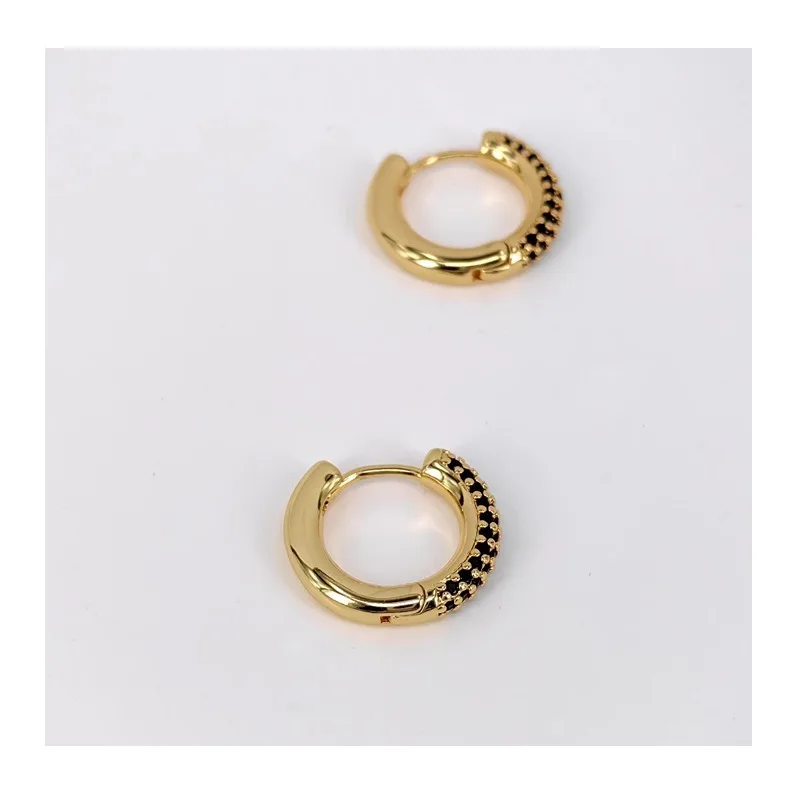 

Ear Buckle Copper Plated Real Gold Retro Personalized Earrings Qingdao Foreign Trade Jewelry Metal Texture Women's Earrings Batc