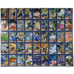 45pcs/set Dragon Ball Son Gohan Kakarotto Animation Characters Refraction Flash Card Anime Classics Game Collection Cards Toy