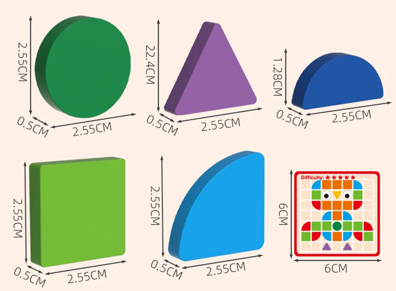 120PCS Montessori Cognition Puzzle Board Logical Training Matching Game Early Educational Toys Gifts For Children Kids