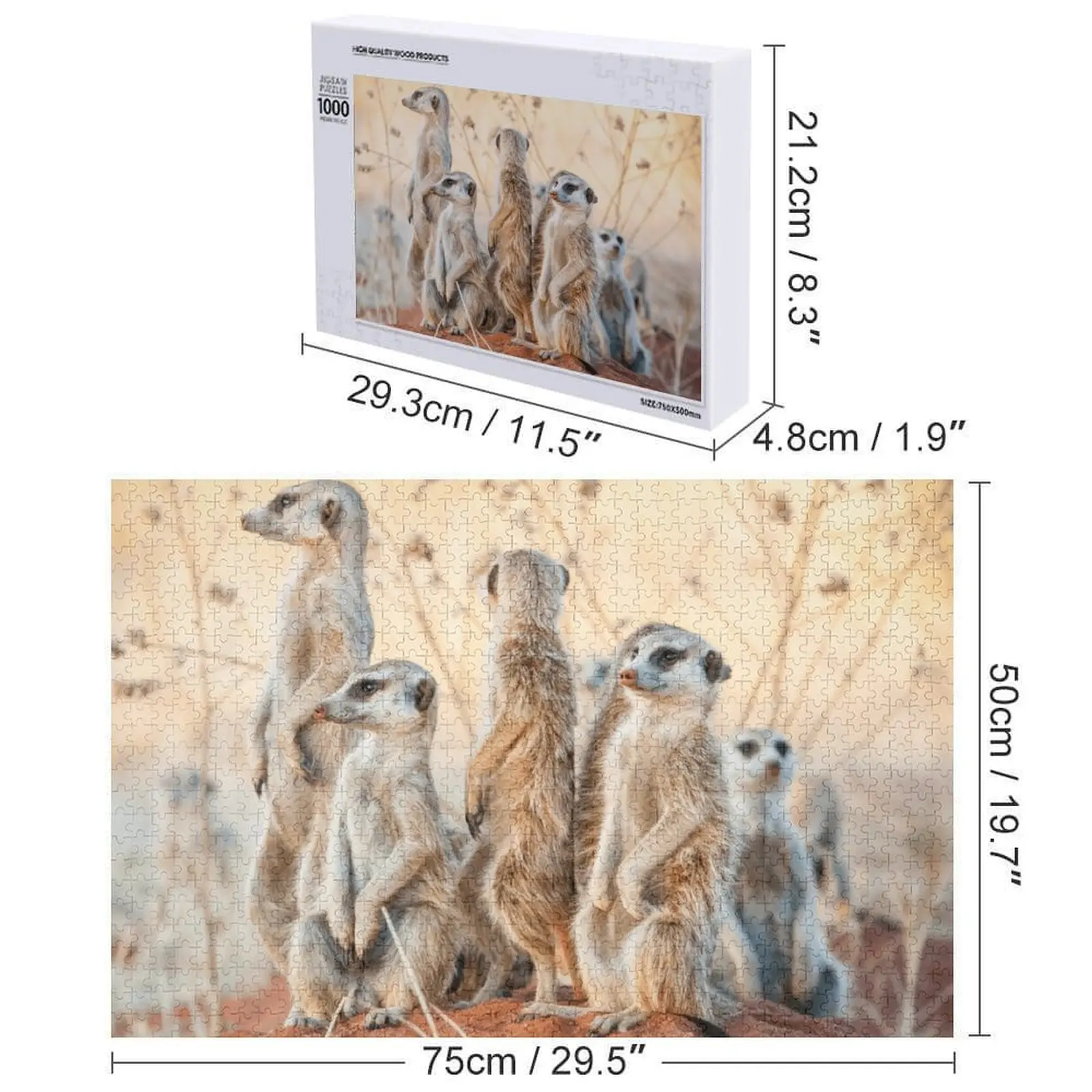 Африканская дикая природа - Сурикат Клан Пазл Персонализированный детский предмет Персонализированные игрушки Пазл