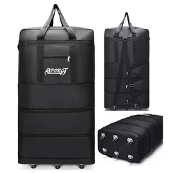 Expanding Traveling Backpack Hiking Folding Travel Women Bags Multi-layer Expansion Travel Bag Universal Wheel Moving Bag