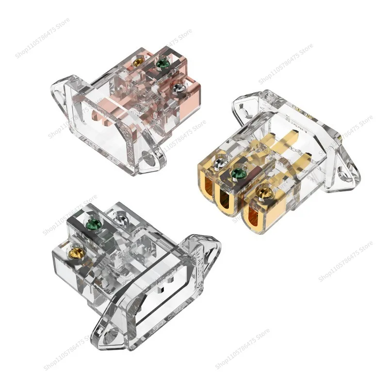 For VI06TC Pure Copper IEC Machine Tail Seat HiFi Audio Power Amplifier AC Power Socket