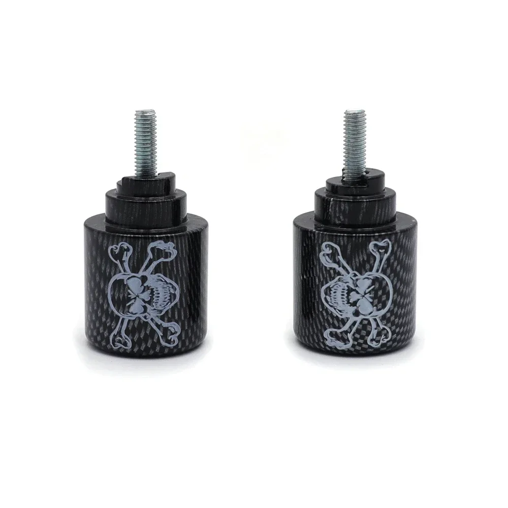 Motorcycle Parts Skull Carbon fiber Bar End For Honda Gold Wing GL 1800 2001-2008 ，CBR 600 RR 2003-2008 ，VFR 800 1998-2008