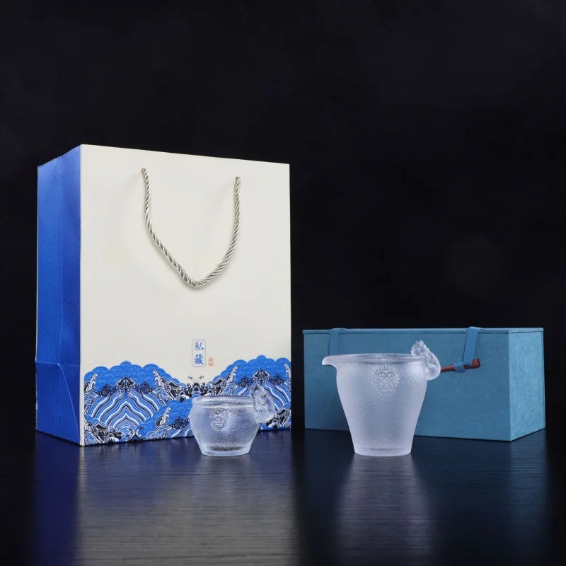 Forbidden City Imperial Cat Heat-Resistant Glass Gongdao Tasting Cup Daily Tea Set Simple Elegant Cute