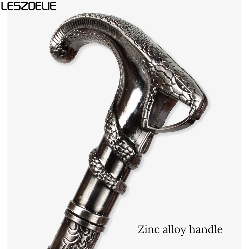 Luxus Schlangenkopf Gehstock für Männer Mode Dekorative Vintage Cobra-Kopf Gehstock Elegante Party Stöcke Cosply