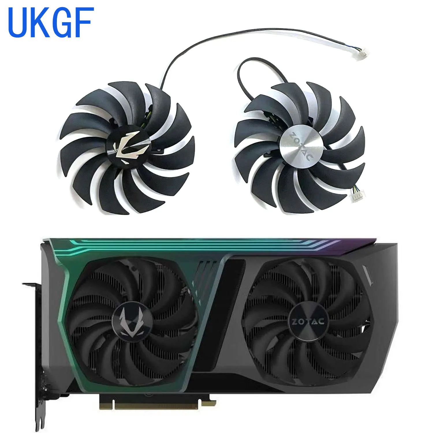 

100mm GAA8S2U CF1010U12S 12V 0.45A RTX3070 GPU Cooling Fan For Zotac Gaming RTX 3070 AMP Holo Graphics Card Fan