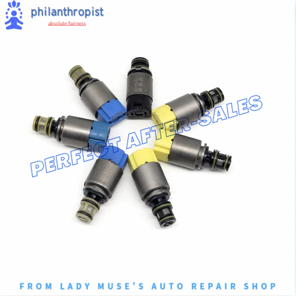 7PCS 6HP19 6HP26 6HP32 Transmission Solenoid For BMW X3 ZF6HP19 ZF6HP21 ZF6HP26 ZF6HP28 ZF6HP32 ZF6HP34 1068-298-045 1068298044