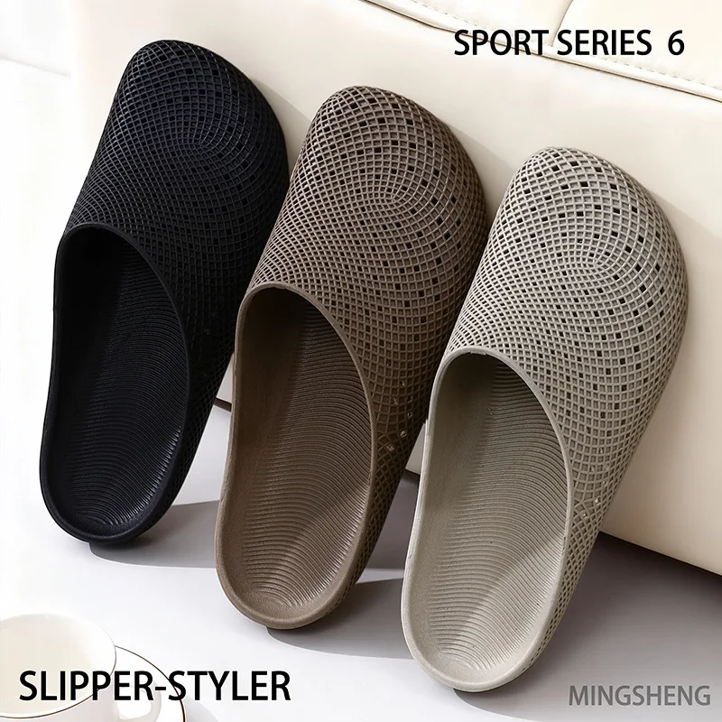 Men Summer Slip-On Work Shoes Breathable Casual Kitchen Safety Clogs Half-Closed Sandals Outdoor Comfortable Shoes