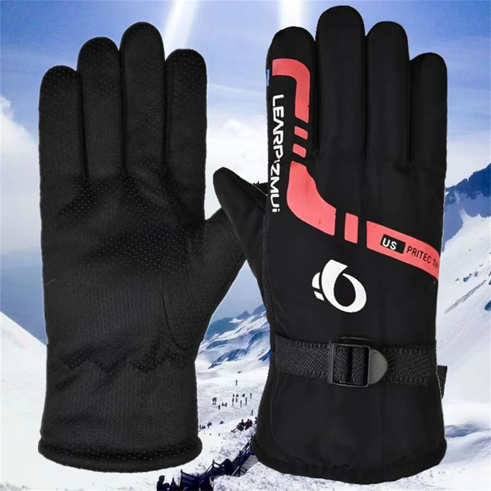 Guantes cálidos a prueba de viento, impermeables, engrosamiento, pantalla táctil, conducción al aire libre, Unisex, estilos de otoño e invierno,