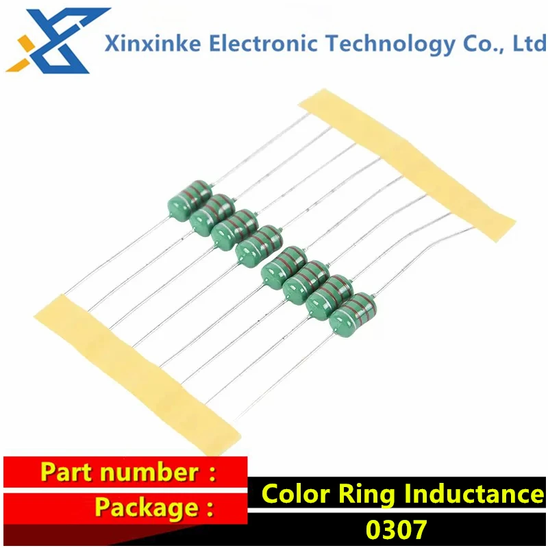 20PCS 0307 1/4W ตัวเหนี่ยวนําสีแหวนตัวเหนี่ยวนํา 0.1/1/1.8/2.2/3.3/4.7/6.8/10/15/18/22/33/39/47/56/82/100/150/220/470/680/1000 uH