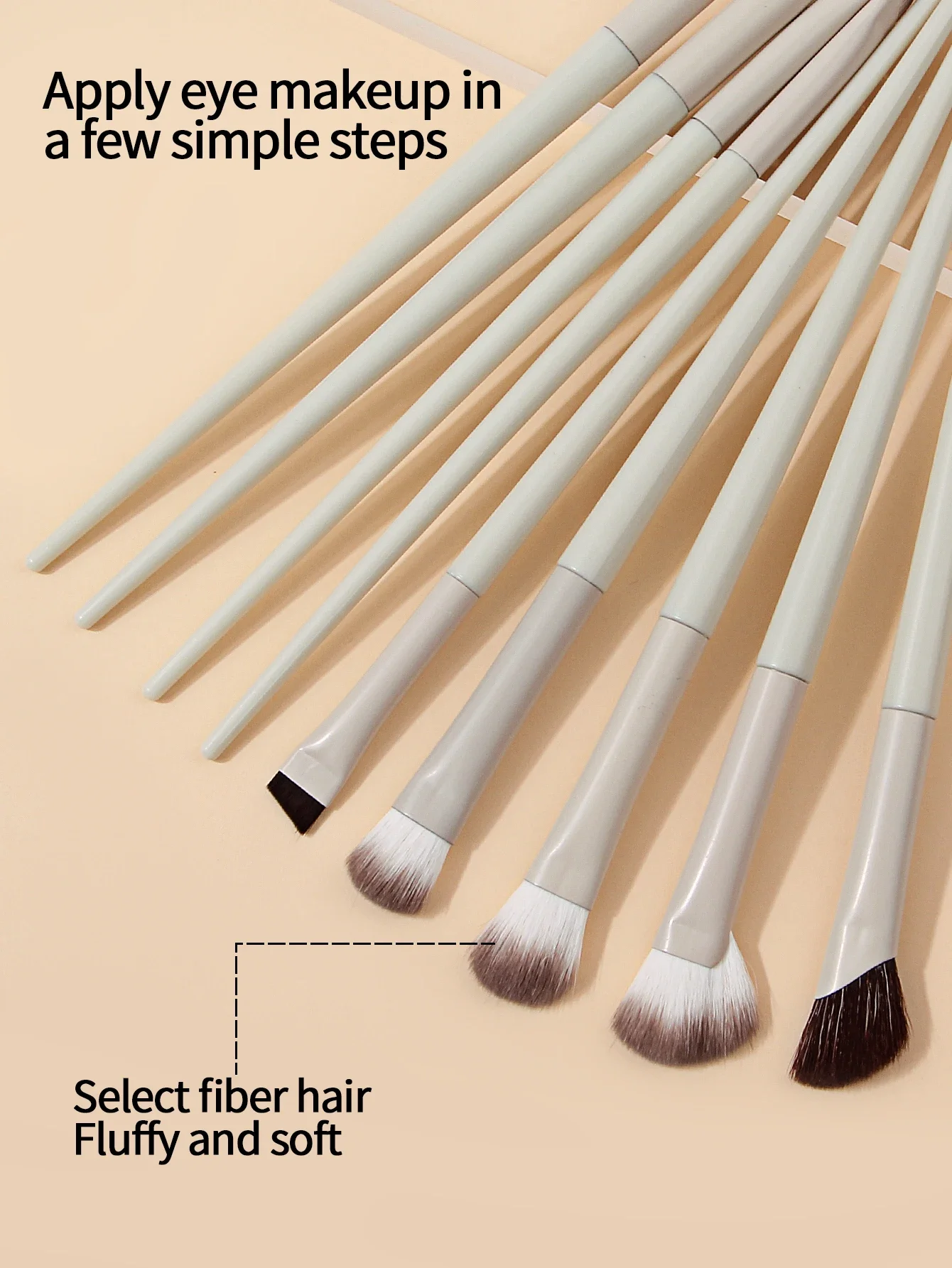 Set di pennelli professionali per trucco occhi da 9 pezzi, pennello per eyeliner con lama ultrasottile, pennello per evidenziare l'ombra del naso, set di pennelli per sbavature degli occhi