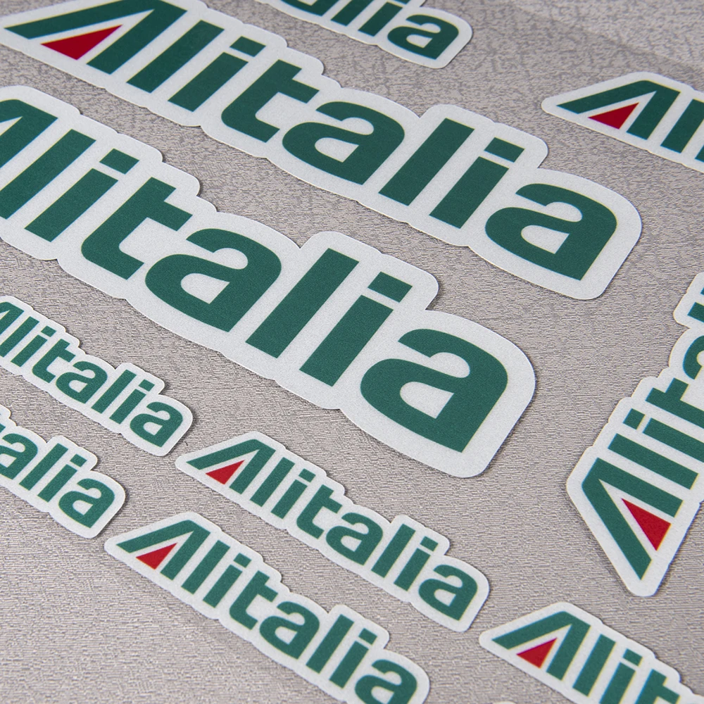 14-teiliges, reflektierendes, wasserdichtes ALITALIA-Motorrad-Aufkleber-Set, Autoaufkleber, Vinyl, grafisches Logo-Klebeset – Detail 8