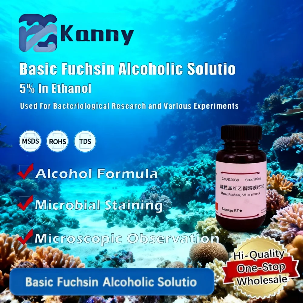 Basic Fuchsin Alcoholic Solution for Bacteriological Research and Various Experiments Original Product