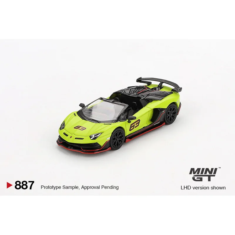 

MINIGT 1/64 887 Lamborghini Aventador SVJ 63 metal diecast cars collection models Toys For Boys