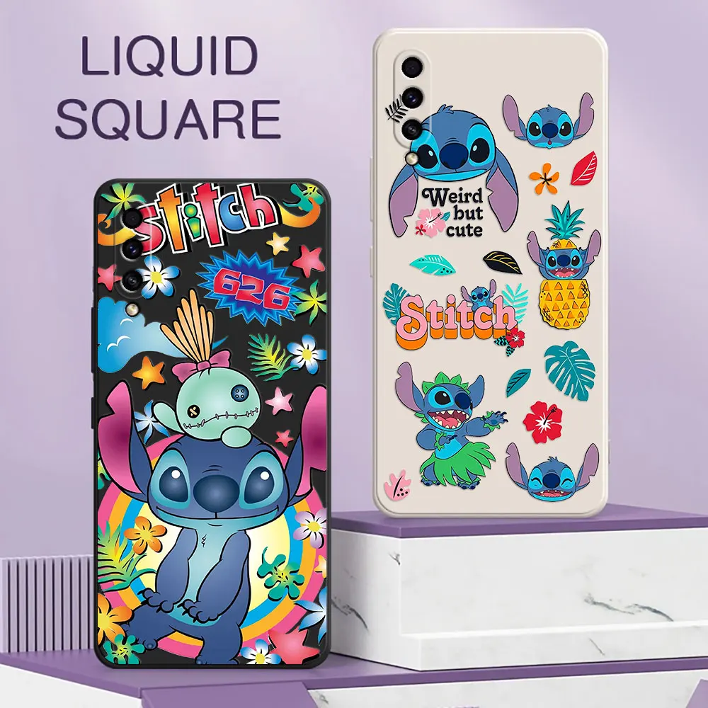 A30S Case For Samsung Galaxy A50 A7 2018 A30S A20 A70 M21 M30S M31 M32 M51 Note 20 Silicone Phone Cover Cute Cartoon Lilo Stitch