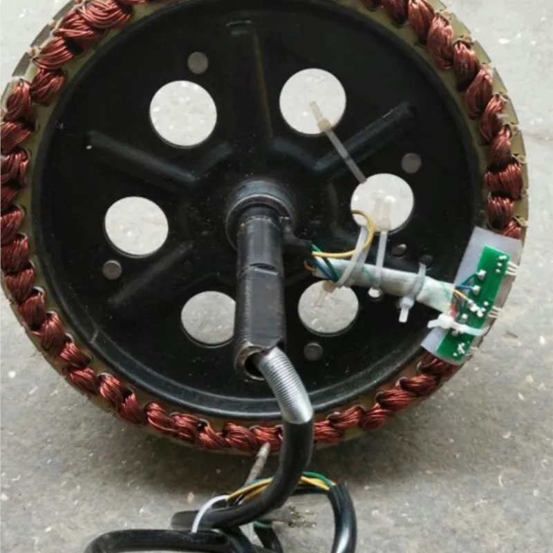 Electric vehicle 18 inch X2.125 motor 198MM diameter 51 pole 120 degree phase spindle rotor coil 48V 60V