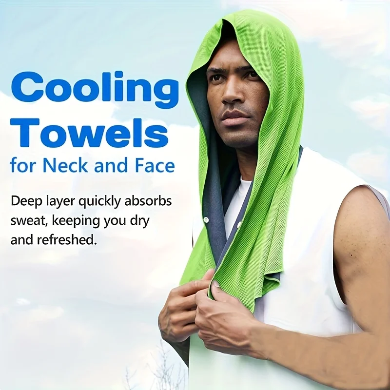 Hooded Towel, Cool Towel for Neck and Face, Suitable for Hot Weather, Ideal for Activities Such as Sports, Camping and Cycling.