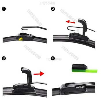 全新 2 件裝汽車雨刷片 U 型軟橡膠無骨雨刷片 耐用降噪汽車雨刷片 16 10 最佳銷售 三葉雨刷片 - №8