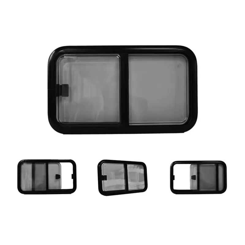 

RV 400*700 Slide Windows Manufacturing Motorhome Window Sliding With Sunshade Curtain