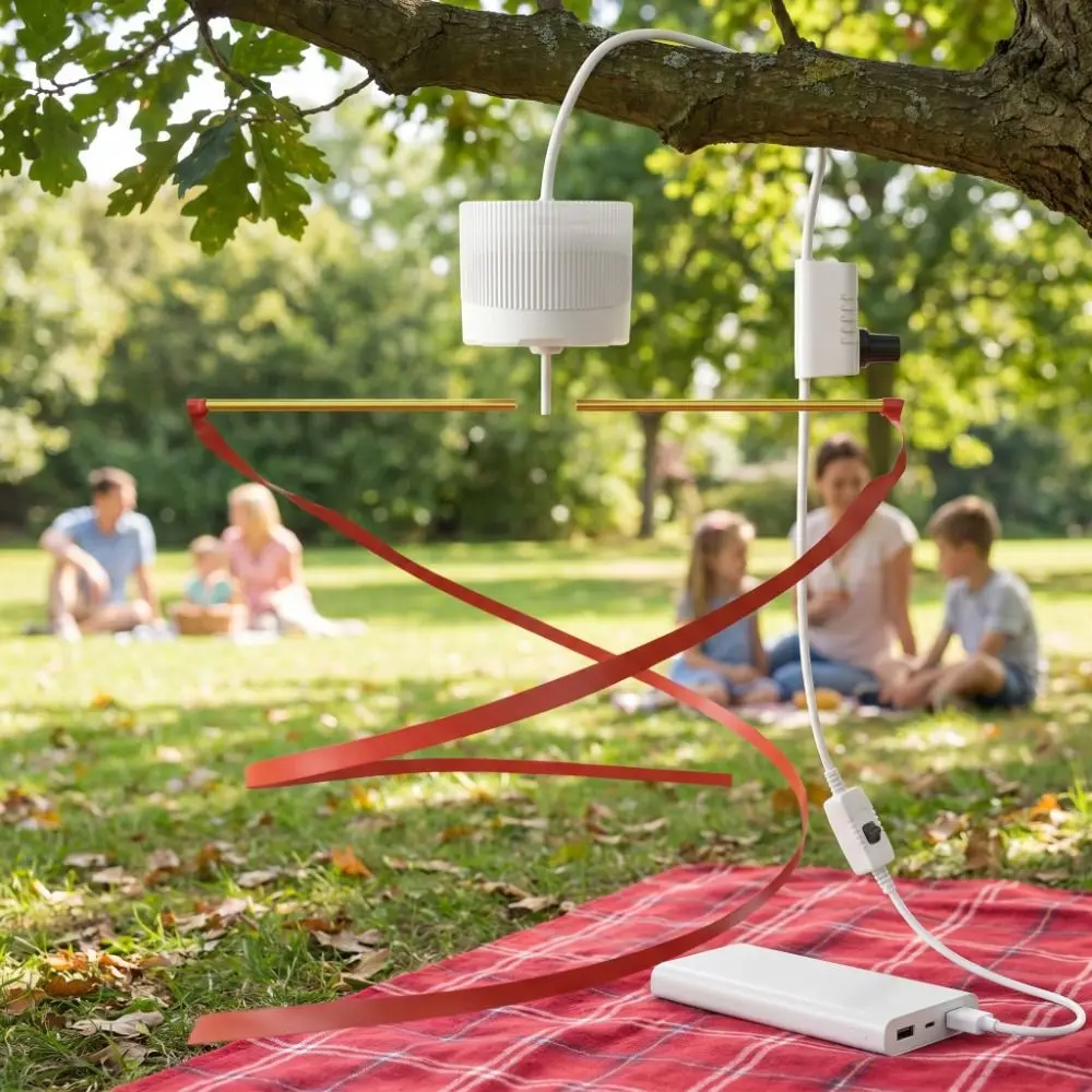 Automation Bladeless Design Fly Guard Fan Quiet Function Rotating Ribbon USB Fan Easy Installation Durable Portable Fan Drive