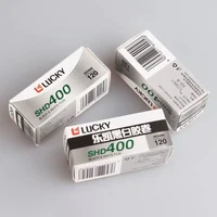 1-10 rollos de 120mm LUCKY SHD 400 ISO 400 película negativa en blanco y negro para cámara de película Kodak 120 cámara Fujifilm