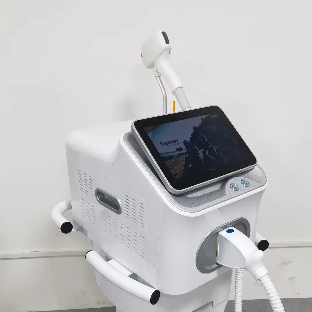 Professional 4000W Soprano Diode Ice Titanium Laser Hair Removal Machine 808nm Alexandrite 3-Wave Permanent Body Hair Reduction